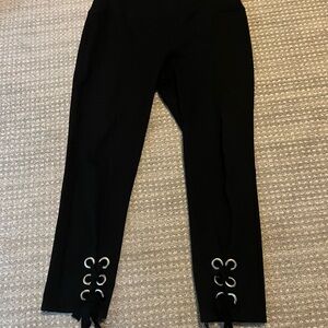 Athena Marie Black Lace-Up Leggings